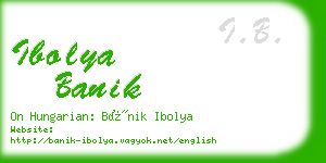 ibolya banik business card